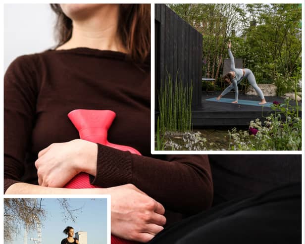 An expert shares five tips on how exercise during menstruation. (Photo: CHARLY TRIBALLEAU/AFP, Dan Kitwood, JUSTIN TALLIS/AFP via Getty Images)