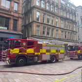 Buchanan Street was shut off in parts today, June 27, as the fire service tackled a blaze in Glasgow City Centre