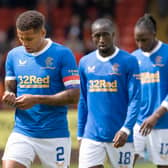 Rangers trio James Tavernier, Glen Kamara, and Joe Aribo. (Photo by Steve Welsh/Getty Images)