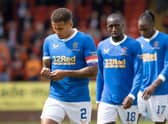 Rangers trio James Tavernier, Glen Kamara, and Joe Aribo. (Photo by Steve Welsh/Getty Images)