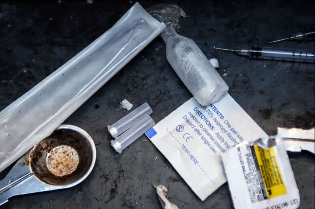 Discarded drug-taking paraphernalia is one of the biggest problems. Pic: Andy Buchanan/AFP via Getty Images.