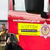 The fire is at a property on Bath Street.