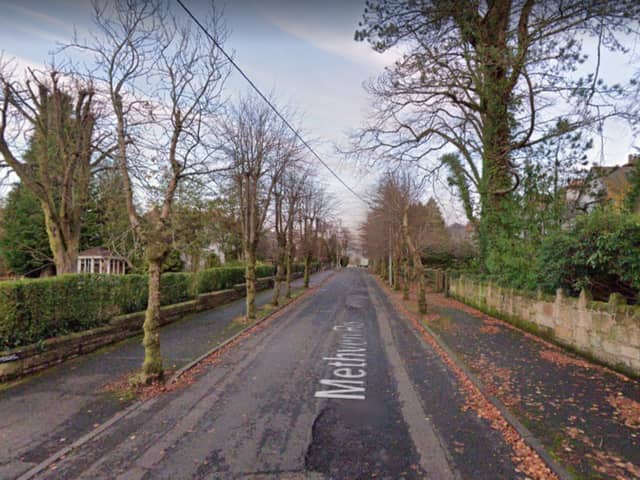 Methven Road in Giffnock.