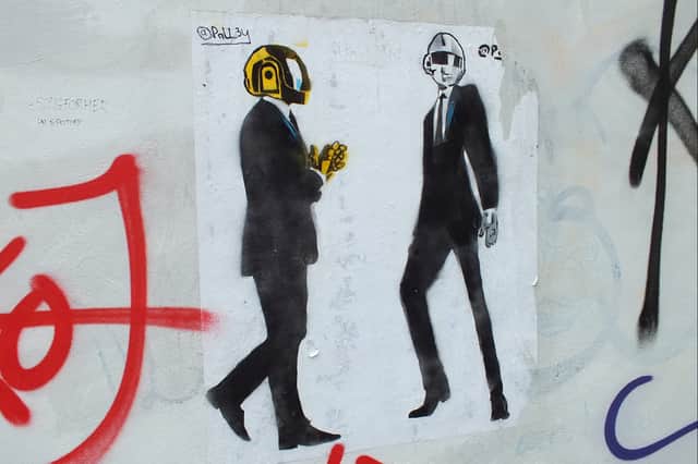 A piece featuring Daft Punk can be found on North Frederick Street.
