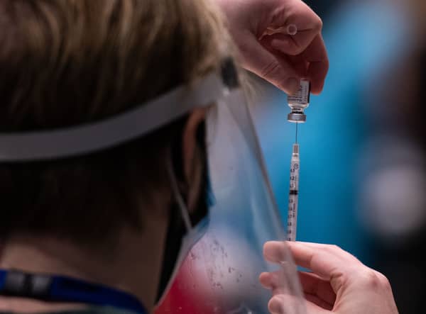 The booster programme was announced earlier by health secretary Savid Javid. Pic: Grant Hindsley /AFP/Getty. 