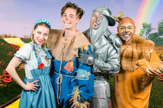 Kelly Balaki as Dorothy, Jordan Conway as Scarecrow, Charlie Quirke as Tinman & Joe Speare as Lion