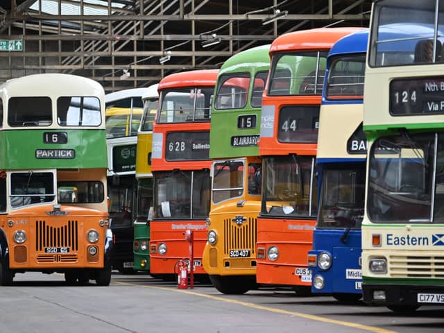 Glasgow’s distinctive orange, green and cream coloured trolleybuses, powered by electricity, dated back to the 1920s and could be found on Glasgow streets until 1967. 

The buses became popular owing to their ability to reach new communities, such as Knightswood, not catered for by the existing tram network. 

Diesel buses then replaced the trolleybuses in 1967 and the distinctive paintwork was replaced by Strathclyde Red in 1983.

You can find examples of the “Corpy bus” at the Glasgow Vintage Vehicle Trust.