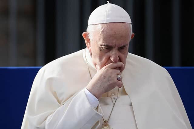 Pope Francis will not travel to Glasgow for COP26. Pic: AFP via Getty Images.