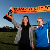 New Glasgow City head coach Eileen Gleeson is unveiled to the media alongside Chief Executive Laura Montgomery 