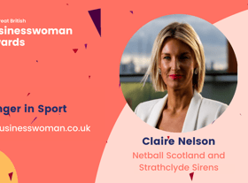 Claire Nelson received her Gamechanger in Sport award at the inaugural Great British Businesswoman Awards
