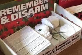 BBC presenters will be able to wear white poppies if they so wish (Pic from Peace Pledge Union) 