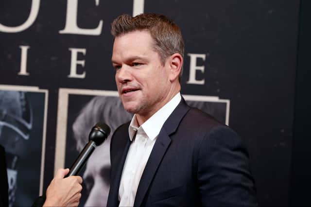Matt Damon will be making an appearance at COP26. Pic: Getty Images.