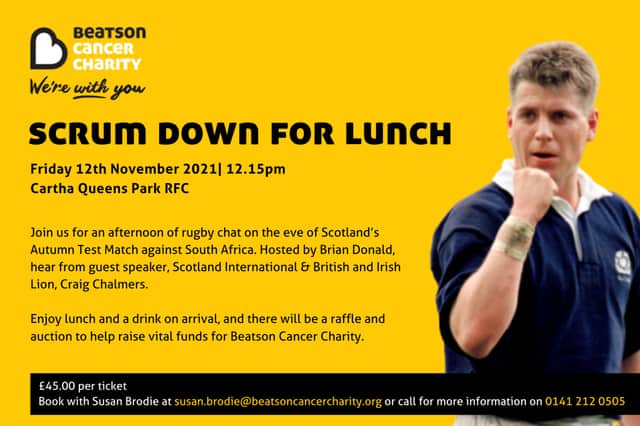 Former Scotland international Craig Chalmers is taking part in the event.
