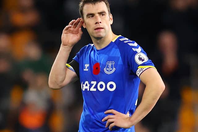 Seamus Coleman dejected at the final whistle. Picture: Catherine Ivill/Getty Images