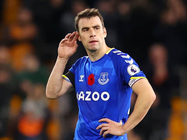 Seamus Coleman dejected at the final whistle. Picture: Catherine Ivill/Getty Images