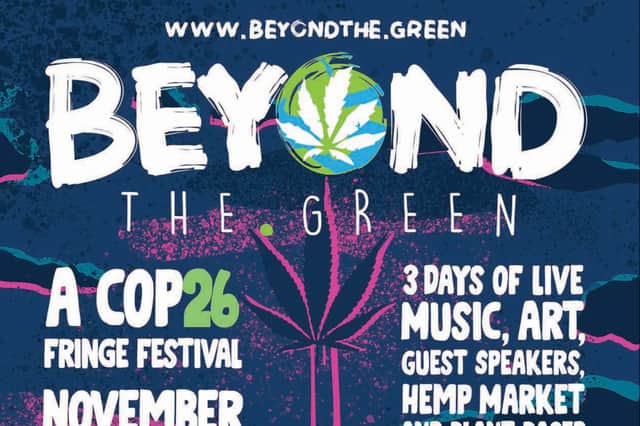The poster for the Beyond the Green festival.