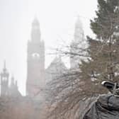  Frost covers the statue of Lord Kelvin in Kelvingrove Park. (Photo by Jeff J Mitchell/Getty Images)