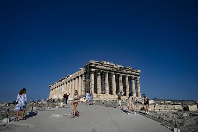The Elgin Marbles used to adorn the Parthenon in Athens - a key symbol of Greek independence (image: AFP/Getty Images)