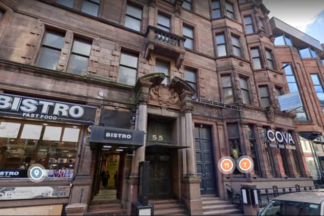 The site at 57 West Regent Street in Glasgow.