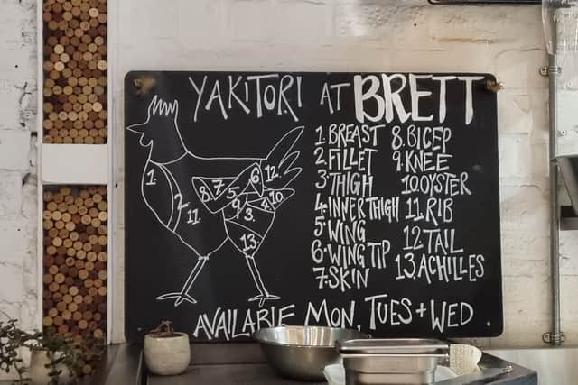 The helpful guide to the Yakitori menu.