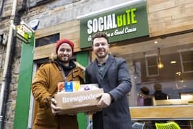 Alan Mahon, Brewgooder founder, and Josh Littlejohn, founder of Social Bite