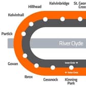 Glasgow Subway route map. Picture: Wikimedia Commons