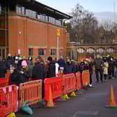 Queues of people have been waiting to get the Covid-19 vaccine.