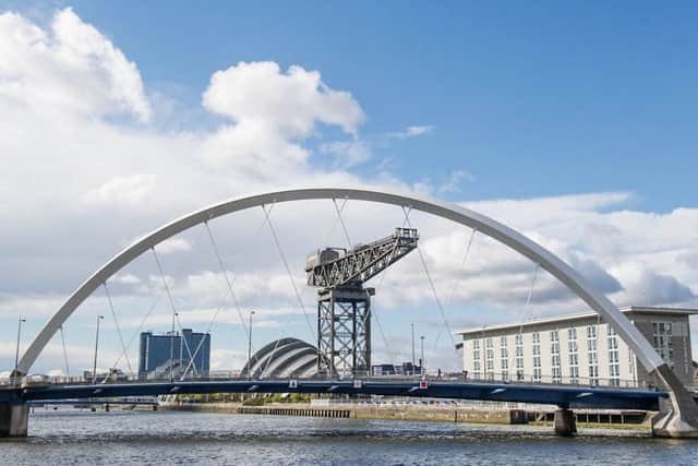 The bridges of the River Clyde and the Finnieston Crane, Glasgow. Picture: John Devlin