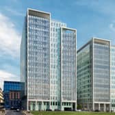 The plans for the city centre office buildings.