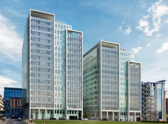 The plans for the city centre office buildings.