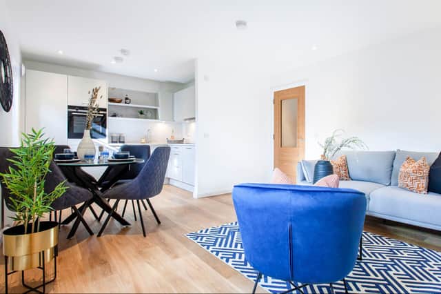 The two-bed flats are now on the market.