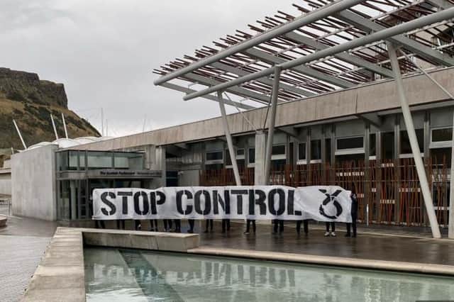 Union Bears take aim at Nicola Sturgeon with ‘stop control’ banner aimed at fan restrictions