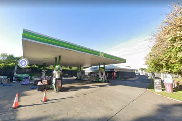 The service station on Paisley Road West.