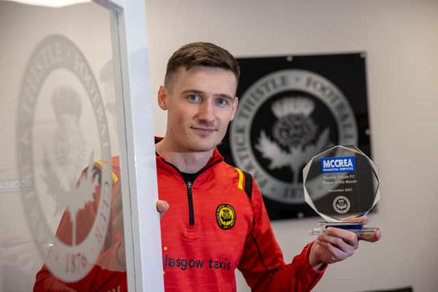 Partick Thistle McCrea FS player of the month Jamie Sneddon 