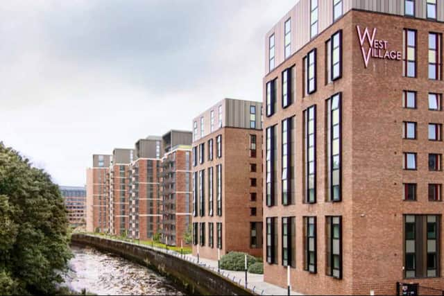 The plans for the housing development next to the River Kelvin.