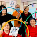 Care home residents doing their own Winter Olympics.