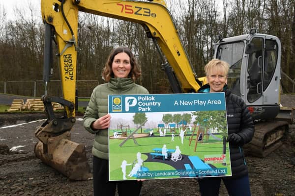 Pollok Country Park’s play area is being renovated.