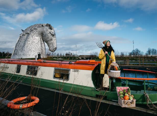 <p>A Dandelion ‘floating garden’ will tour the Forth and Clyde and Union canal network. Picture: Andrew Cawley</p>