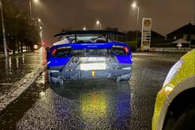 The Lamborghini driver failed a drugs wipe.