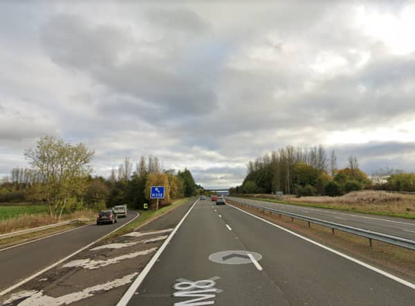 The incident happened between junction 30 and 31 on the M8.