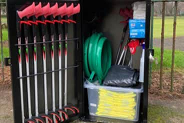 One of the new litter picking hubs in Glasgow.