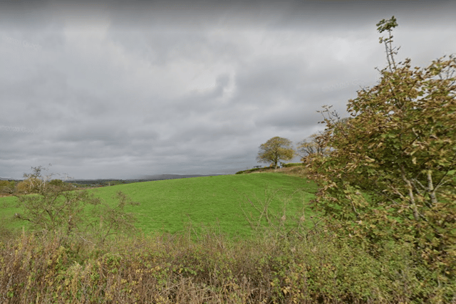 The site, north of Summerston, where the initial 500 homes would have been built.