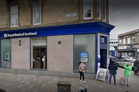 The Royal Bank of Scotland on Kilmarnock Road.