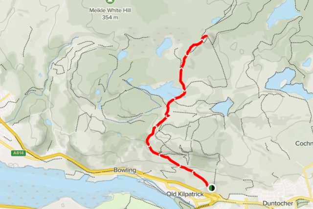 Duncolm walk route  (Google Maps) 