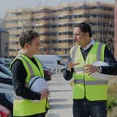 Graham McNeil, Cala Homes west land director, with Scottish Labour leader Anas Sarwar