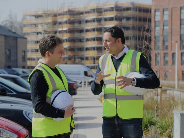 Graham McNeil, Cala Homes west land director, with Scottish Labour leader Anas Sarwar