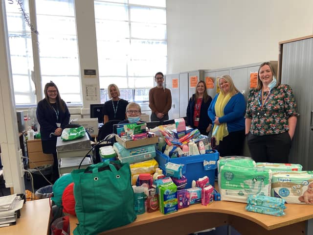 NHS Greater Glasgow and Clyde staff have been collecting essentials.