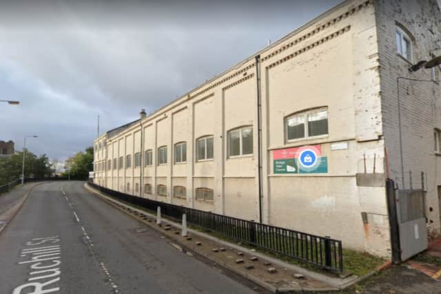 The office block on Ruchill Street.