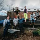 Volunteers have begun building a community garden.