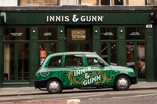 The special Innis & Gunn taxi.